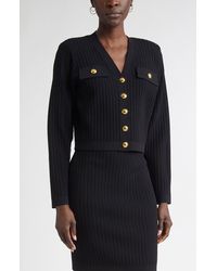 St. John - Fringe Flatback Rib Jacket - Lyst