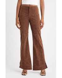 Free People - Glow Up Faux Suede Pants - Lyst