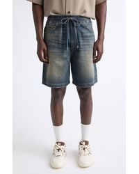 Amiri - 3D Logo Drawstring Denim Shorts - Lyst