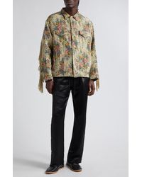 Song For The Mute - Floral Oversize Tapestry Worker Jacket - Lyst