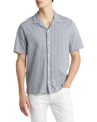 Vince - Cabana Stripe Short Sleeve Button-up Camp Shirt - Lyst