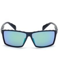 adidas - 63Mm Rectangular Sunglasses - Lyst