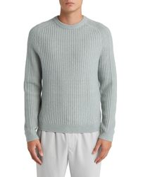 Reiss - Millerson Textured Wool & Cotton Blend Crewneck Sweater - Lyst