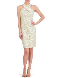 Vince Camuto - Embroidered Lace Body-con Dress - Lyst