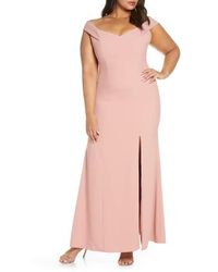 off the shoulder crossback gown dessy collection