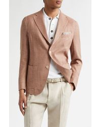 Eleventy - Check Linen & Wool Blend Sport Coat - Lyst