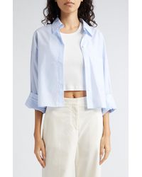 Twp - Soon To Be Ex Cotton Button-up Crop Shirt - Lyst