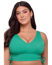 S3 Apparel - Supportive And Sculpting Cinched Adjustable Midkini Swimsuit Top - Lyst