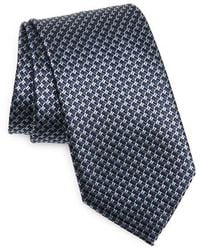 ZEGNA - Paglie Geometric Pattern Silk Tie - Lyst