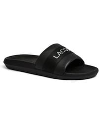 black lacoste sandals