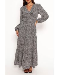 Petal & Pup - Isadora Floral Print Ruffle Long Sleeve Maxi Dress - Lyst