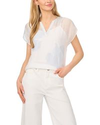 Halogen® - Floral Popover Top - Lyst