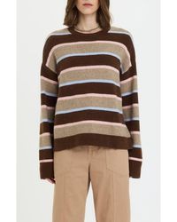 DAZE - Carlyle Stripe Oversize Cotton Blend Sweater - Lyst