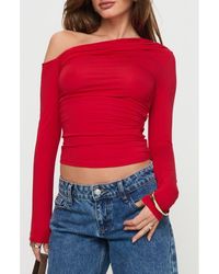 Princess Polly - Beller One-Shoulder Crop Top - Lyst