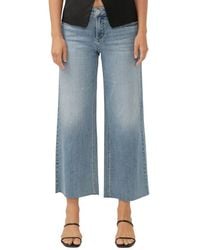 Silver Jeans Co. - Suki Curvy Raw Hem Mid Rise Ankle Wide Leg Jeans - Lyst