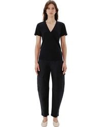 Another Tomorrow - Organic Cotton V-Neck Tee - Lyst