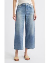 Rag & Bone - Rb Miramar Andi High Waist Ankle Wide Leg Cotton Terry Sweatpant Jeans - Lyst