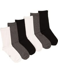 Felina - Assorted 6-Pack Soft Crew Socks - Lyst