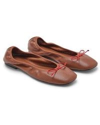 Mango - Perforated Ballet Flat - Lyst