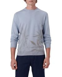 Bugatchi - Leaf Print Cotton Sweater - Lyst
