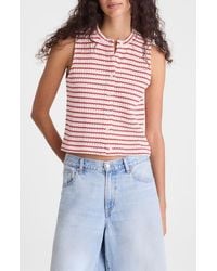 Madewell - Textured Knit Button Front Shell Top - Lyst