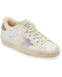 Golden Goose - Super-Star Genuine Shearling Low Top Sneaker - Lyst