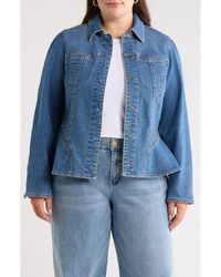 Wit & Wisdom - Peplum Denim Jacket - Lyst