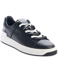Balmain - B Court Printed Leather Trainers - Lyst