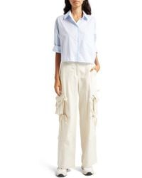 Twp - Next Ex Crop Button-Up Shirt - Lyst