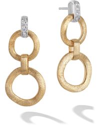 Marco Bicego - Jaipur 18k Yellow Gold & Diamond Double Drop Earrings - Lyst