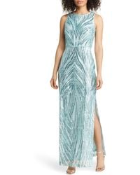 Vince Camuto - Sequin Halter Neck Gown - Lyst