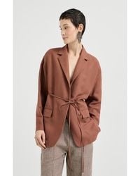 Brunello Cucinelli - Fluid Twill Blazer - Lyst
