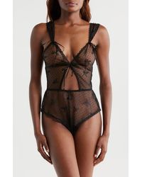 Kilo Brava - Sheer Mesh Teddy - Lyst