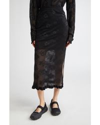 Cecilie Bahnsen - Pegonia Sheer Jacquard Pencil Skirt - Lyst