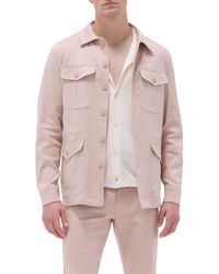 Bugatchi - Linen Blend Safari Jacket - Lyst