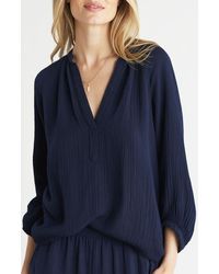 ocean + main - Gauze Top - Lyst