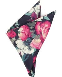 Cufflinks Inc. - Painted Floral Silk Pocket Square - Lyst