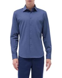 Bugatchi - Jimmy Ooohcotton Herringbone Button-Up Shirt - Lyst