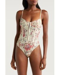 Free People - Intimately Fp Floral Mesh Bodysuit - Lyst