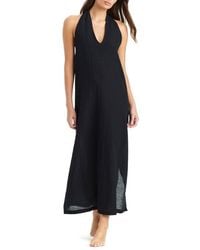 Sanctuary - Twist Neck Cotton & Linen Cover-Up Dress - Lyst