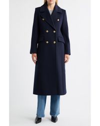 Sam Edelman - Doubled Breasted Wool Blend Military Coat - Lyst