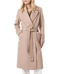 Bernardo - Belted Wool Blend Longline Coat - Lyst