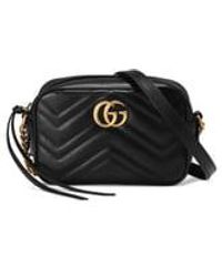 gucci gg marmont matelassé leather mini chain camera bag