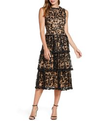 Taylor Dresses - Sequin Floral Lace Embroidered Dress - Lyst