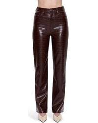 Pistola - Cassie Embossed Faux Leather Flare Pants - Lyst