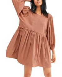 Free People Endless Summer By Get Obsessed Babydoll Tunic Dress - Orange
