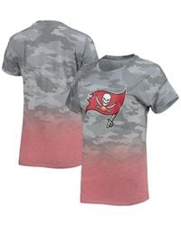 Outerstuff - Juniors /red Tampa Bay Buccaneers Beth Camo Dip-dye T-shirt At Nordstrom - Lyst