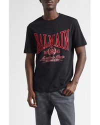 Balmain - College Flock T-Shirt - Lyst