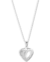 Argento Vivo Sterling Silver - Argento Vivo Sterling Heart Locket Pendant Necklace At Nordstrom - Lyst