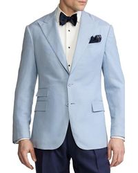 Ralph Lauren - Single Breasted Silk & Linen Canvas Sport Coat - Lyst